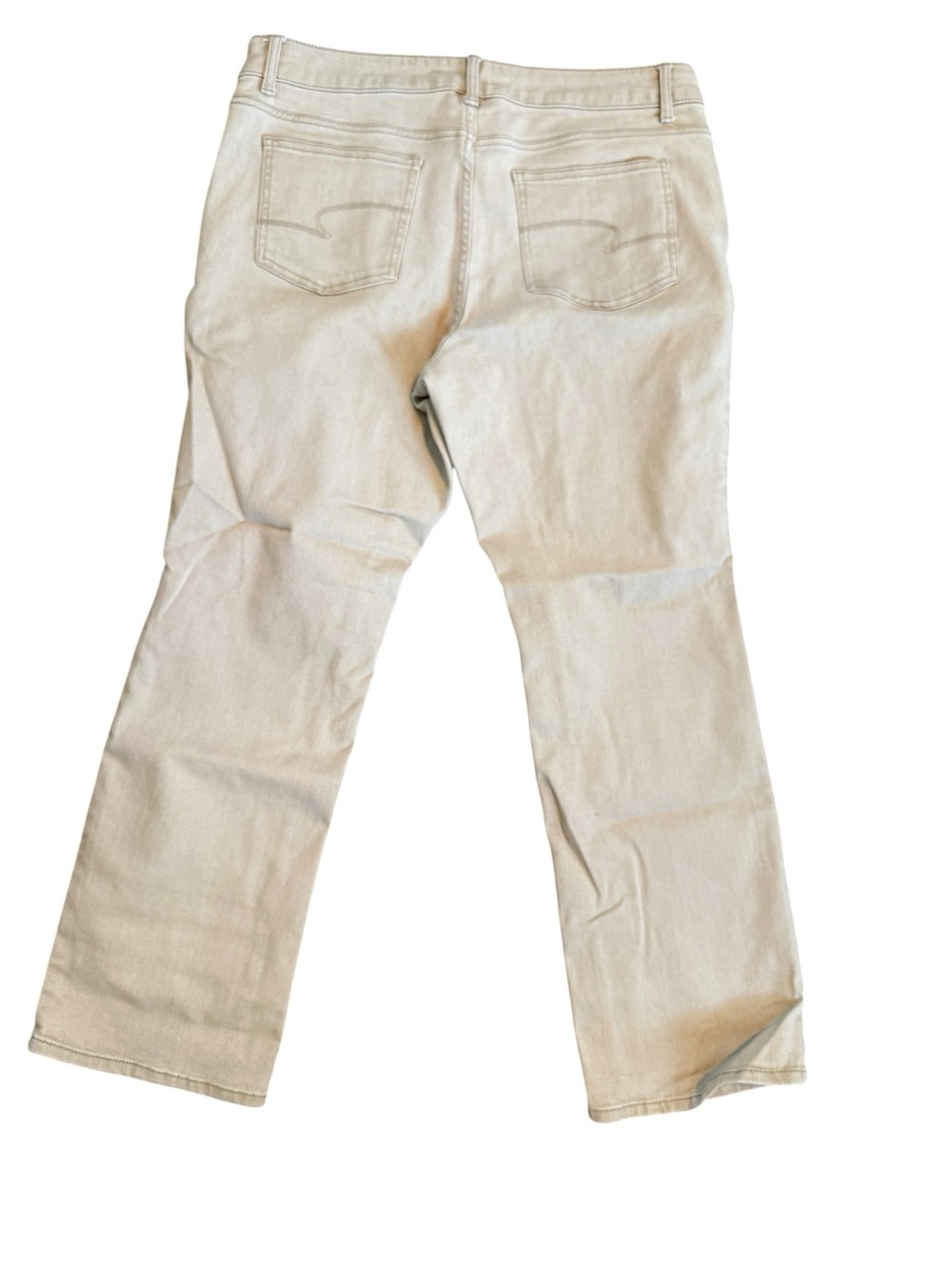 Women’s Time and Tru mid rise stretch beige bootcut jeans Size 16 - Picture 5 of 9